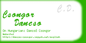 csongor dancso business card