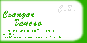 csongor dancso business card